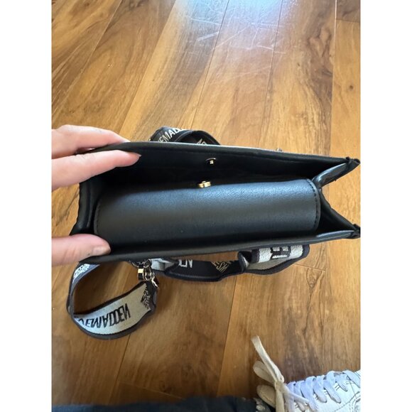 Steven Madden Tik Tok Bag Webber Small Black And Gray Canvas Purse Bag - Picture 6 of 8